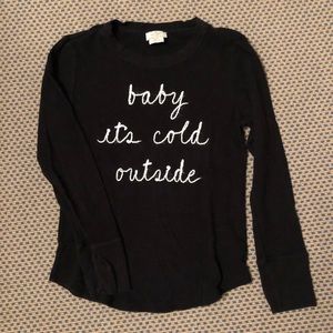 Baby it’s cold outside waffle long sleeve